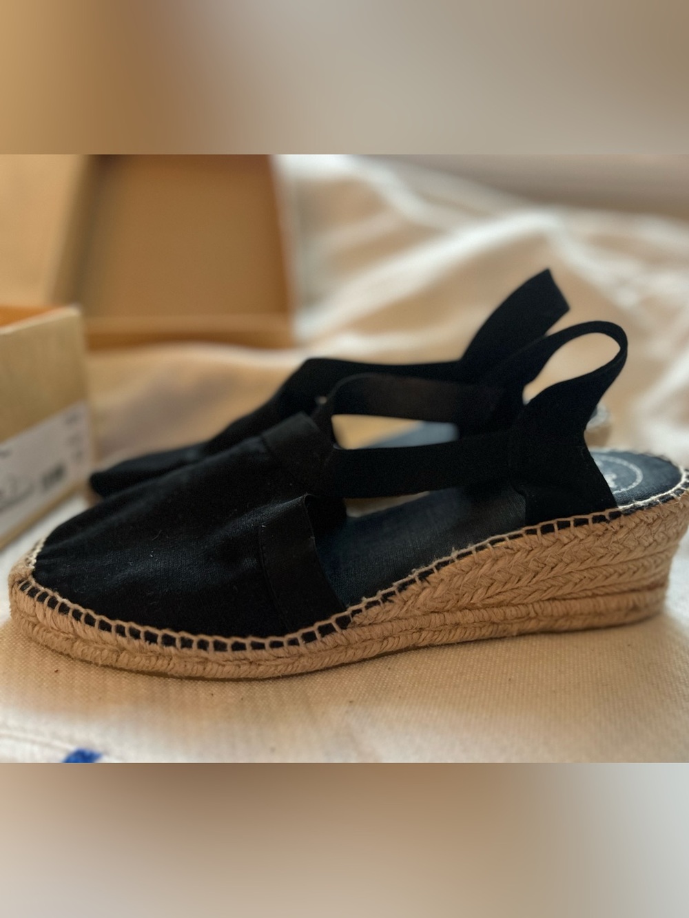 Tori Pons Ter Black Espadrille Wedge Sandals